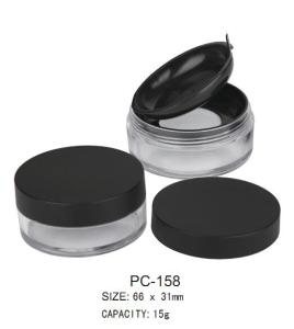 Round Plastic Loose Powder Case PC-158